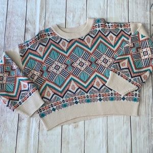 Aztec Print Sweater